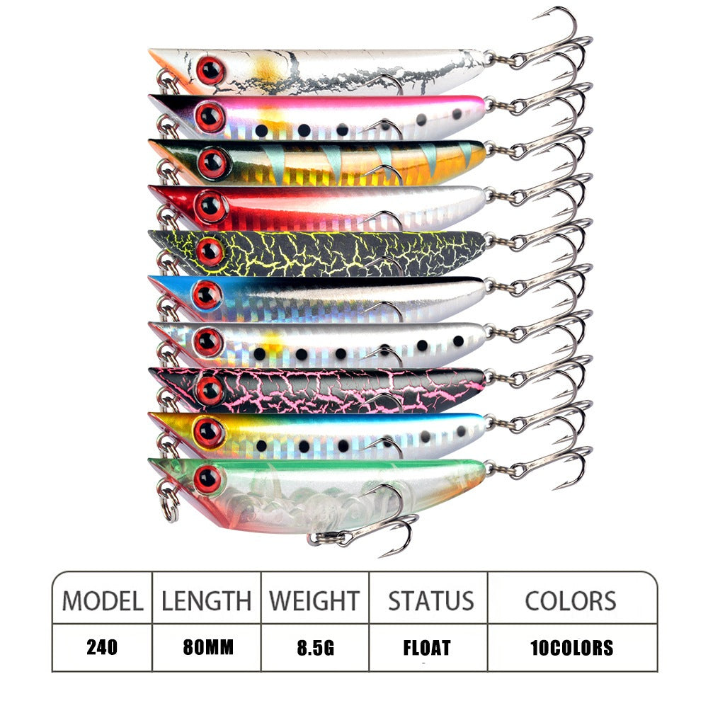Umpan Pancing Popper WTD Pencil 8,5g 8cm Action Zig-Zag Stabil MN151