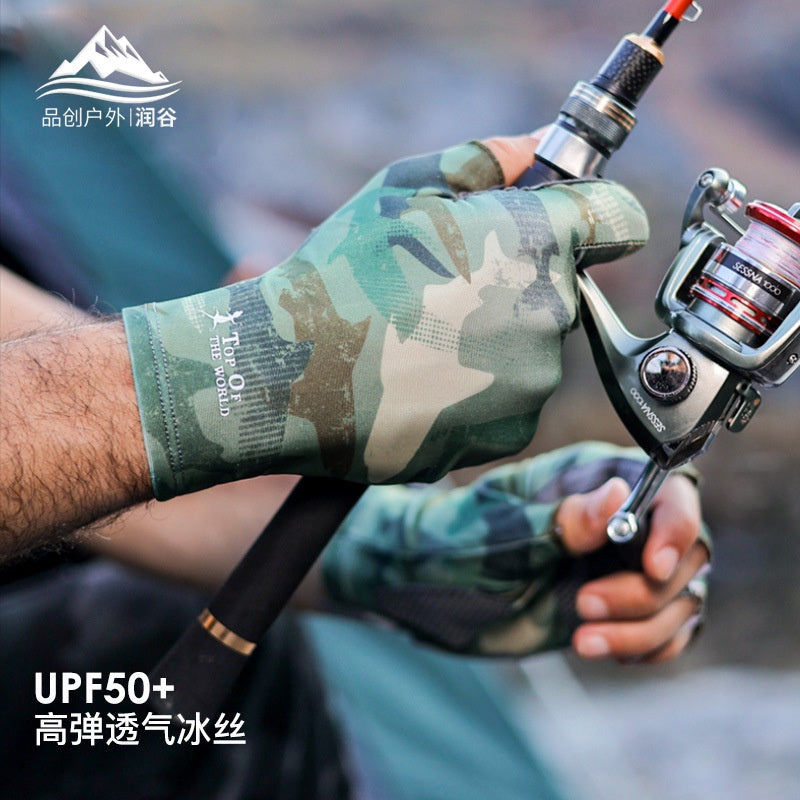 Sarung Tangan Memancing Setengah Jari Non-Slip ST002