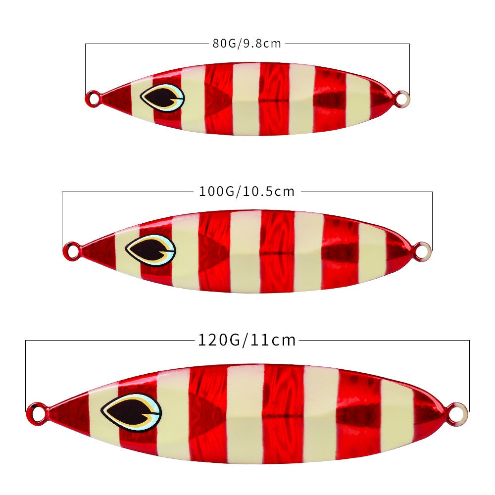 Proberos  Umpan Pancing Metal Jig Stripe GID 80g / 100g / 120g Umpan Metal Jig MJ007