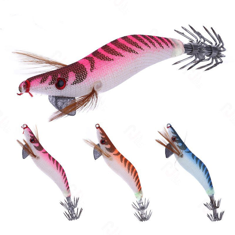 Lure Egi 1 set isi 10pcs & 5pcs umpan mancing cumi bentuk udang LE011