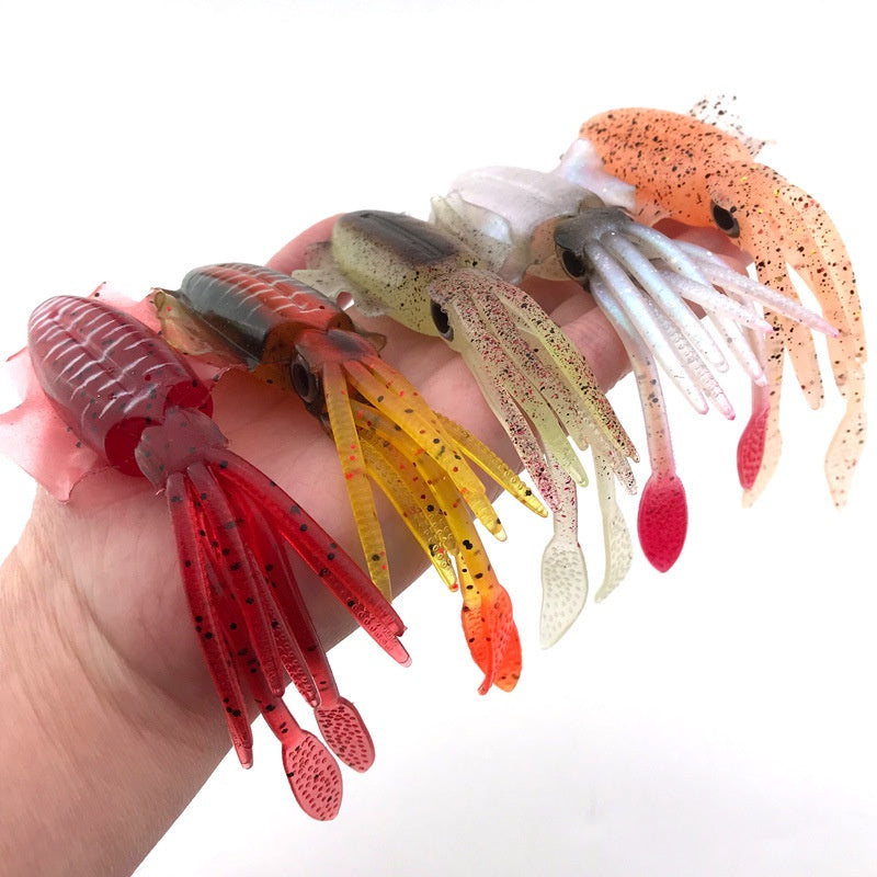 LureKiller Umpan Pancing Squid Hook Lembut Bercahaya Gurita Bionic 60G UP002