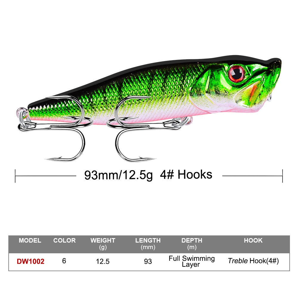 PROBEROS  Umpan Pancing Lure Popper 9.5CM 12G Umpan Keras Plastik DW1002 LP004