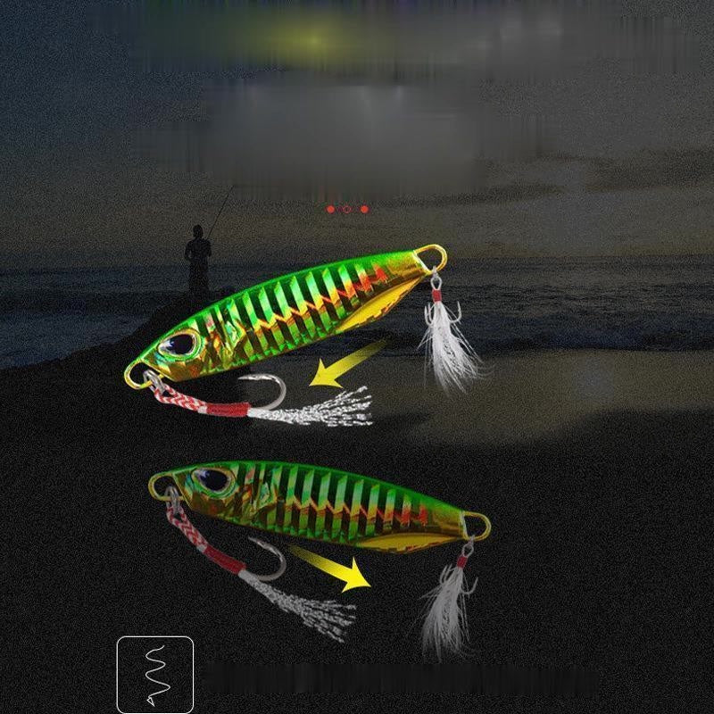 Umpan Pancing Metal Jig (GID) 10g 15g 20g 30g 40g Metal Jig Double Hook Tajam MJ009