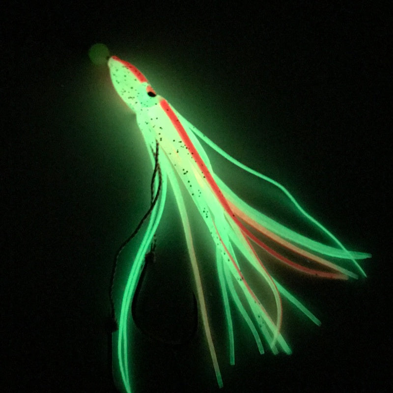 LureKiller Umpan Pancing Metal Jig Bercahaya 40G-200G Squid Hook Lembut menyala MJ033