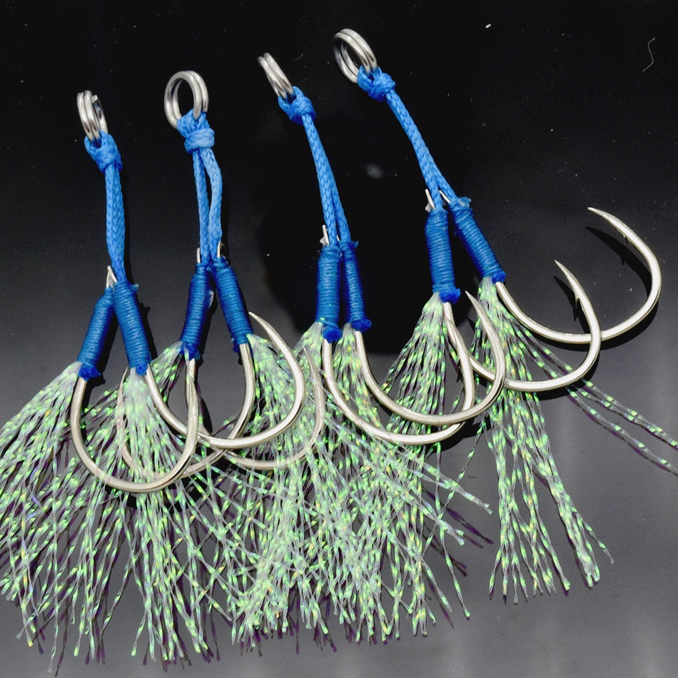 Lurekiller double hook tajam dan kuat untuk metal jig 1pack isi 2 pasang asissten hook jigbait HJ018