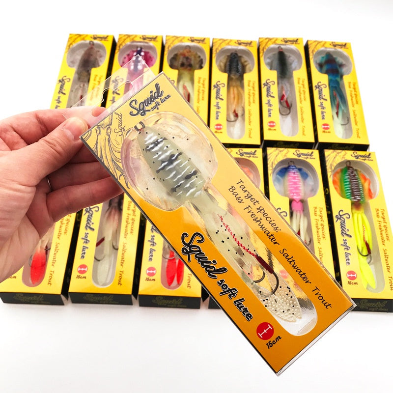 LureKiller Umpan Pancing Squid Hook Lembut Bercahaya Gurita Bionic 60G UP002