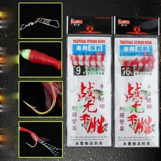 LureKiller Kail Umpan Pancing Manik-manik Kait Ikan Sabiki Kotrekan KUP001