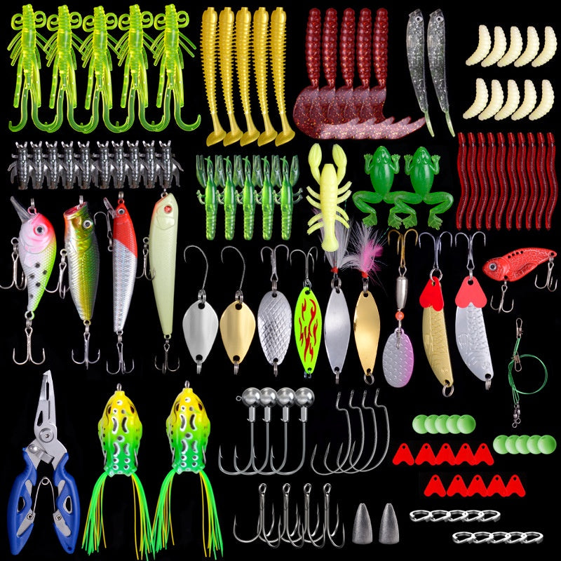 Lurekiller Set Box Umpan paket lengkap Minnow+Spoon+Softlure+Jighead+Soft frog DLL umpan casting komplit MN015