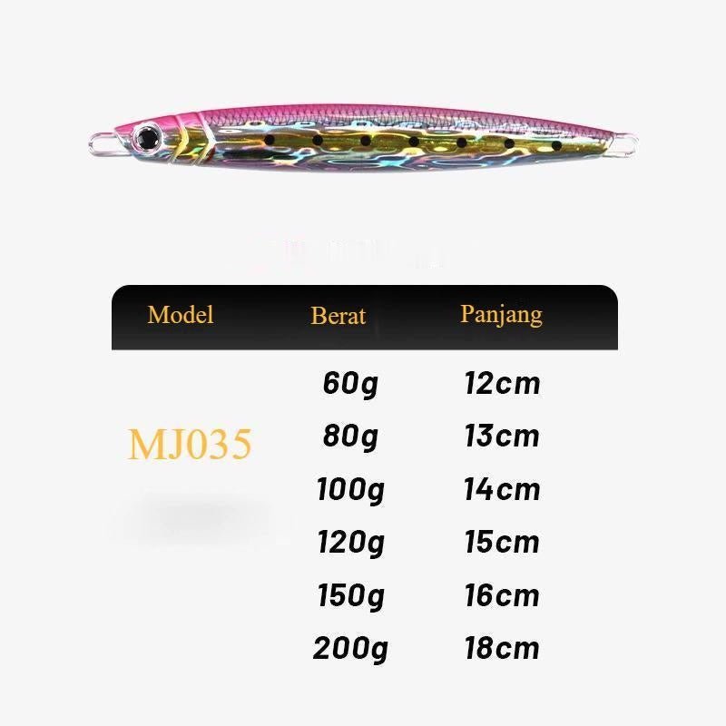 LureKiller Umpan Pancing Metal Jig 60-200G Asli 3D Printing SuperBait MJ035