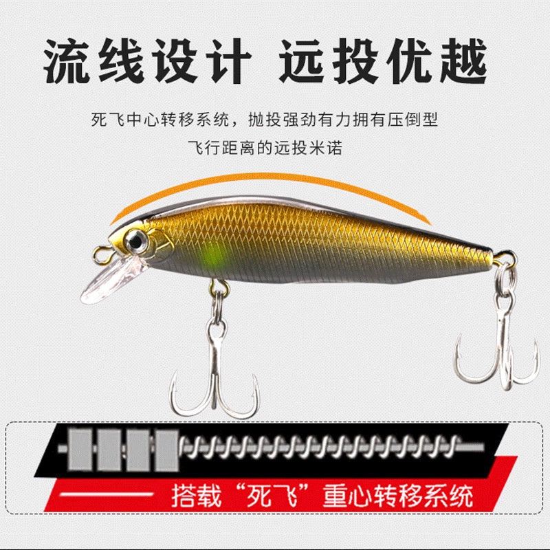Lurekiller Umpan Pancing Minnow 7g/10g/14g umpan casting minnow sinking MN021