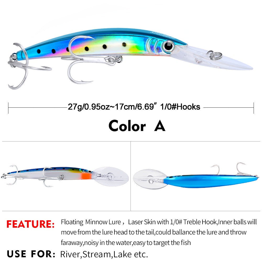 PROBEROS Lure minnow Floating 27G / 17cm Umpan Pancing Trolling MN065