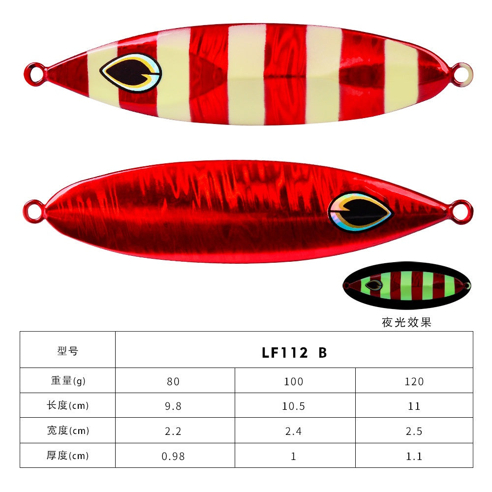 Proberos  Umpan Pancing Metal Jig Stripe GID 80g / 100g / 120g Umpan Metal Jig MJ007