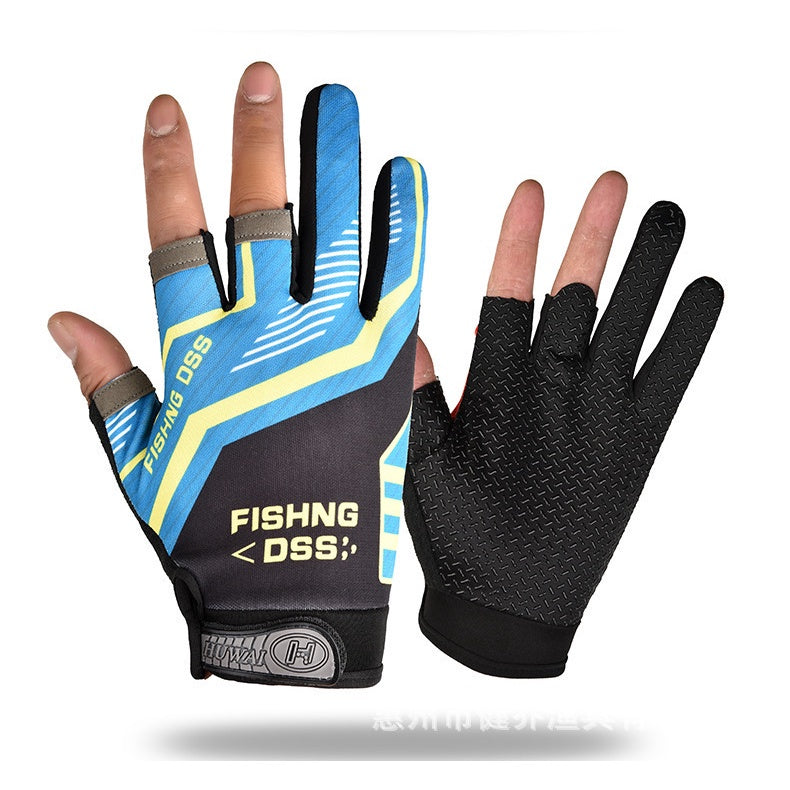 Sarung Tangan Memancing Pancing Jigging Casing Terbuka Jari Non-Slip ST001