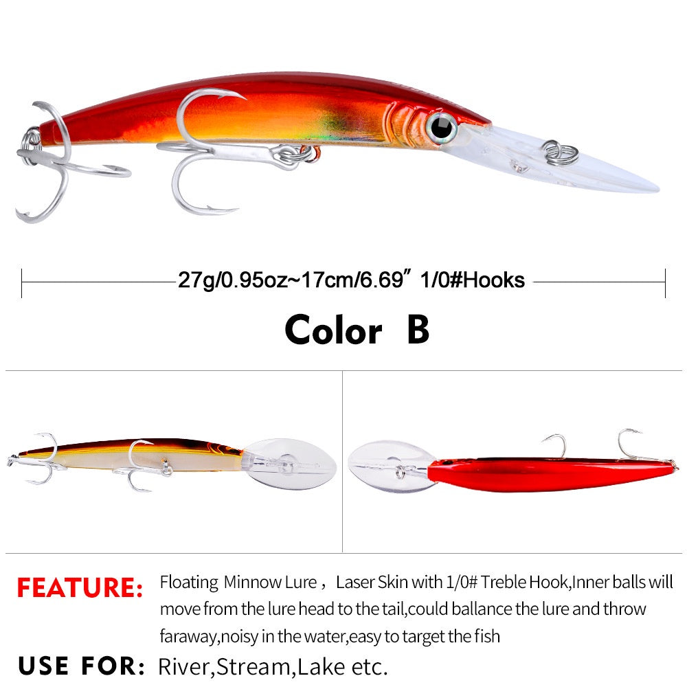PROBEROS Lure minnow Floating 27G / 17cm Umpan Pancing Trolling MN065