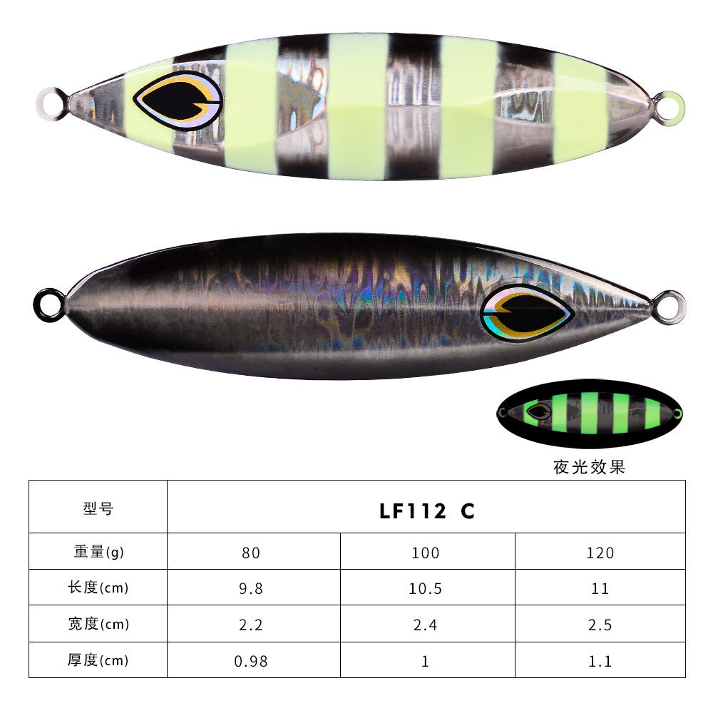 Proberos  Umpan Pancing Metal Jig Stripe GID 80g / 100g / 120g Umpan Metal Jig MJ007