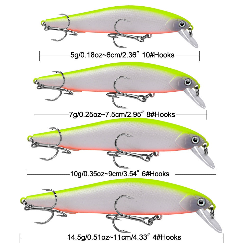 Proberos Lure Minnow sinking 5g/7g/10g/14g umpan minnow casting MN055