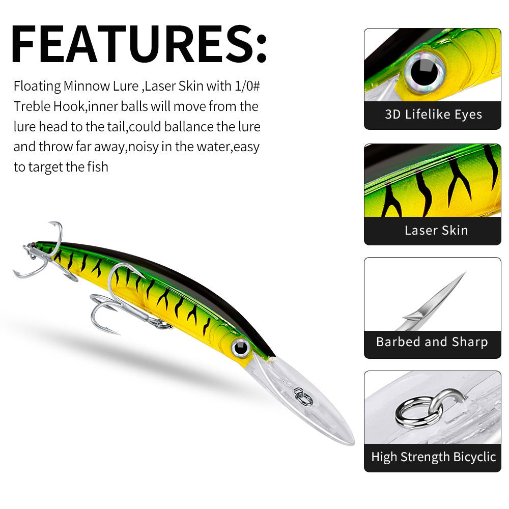 PROBEROS Lure minnow Floating 27G / 17cm Umpan Pancing Trolling MN065
