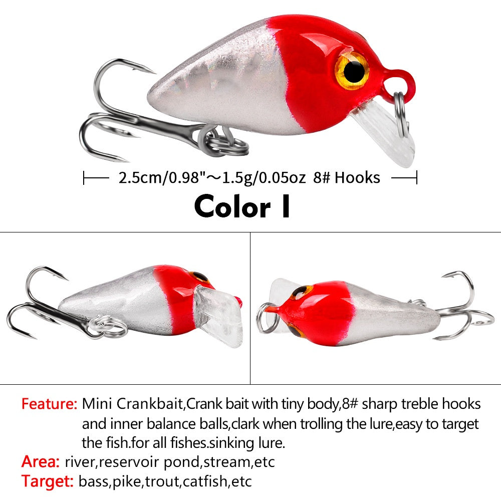 PROBEROS Umpan pancing Ultralight lure minnow mini 2.6cm/1.6g umpan casting UL MN135
