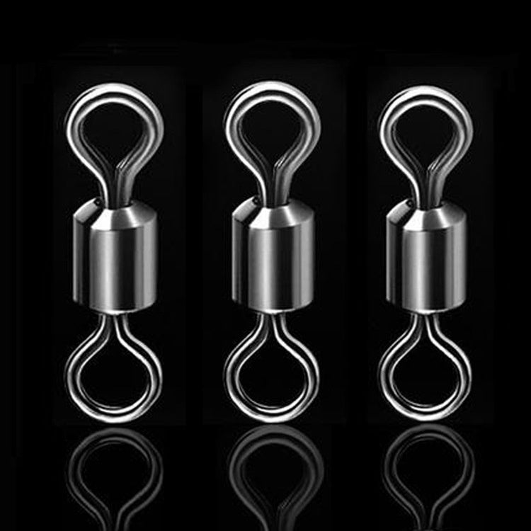 100pcs & 250pcs kili-kili pancing rolling swivel KUAT tahan karat No 9-10-11-12-13 Kemasan Kotak KUP151