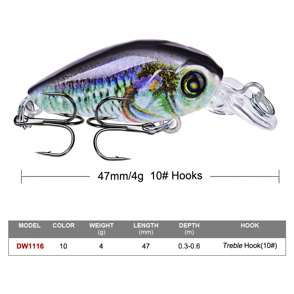 Proberos Lure minnow 4g/4.7g umpan Pancing casting minnow mini MN121