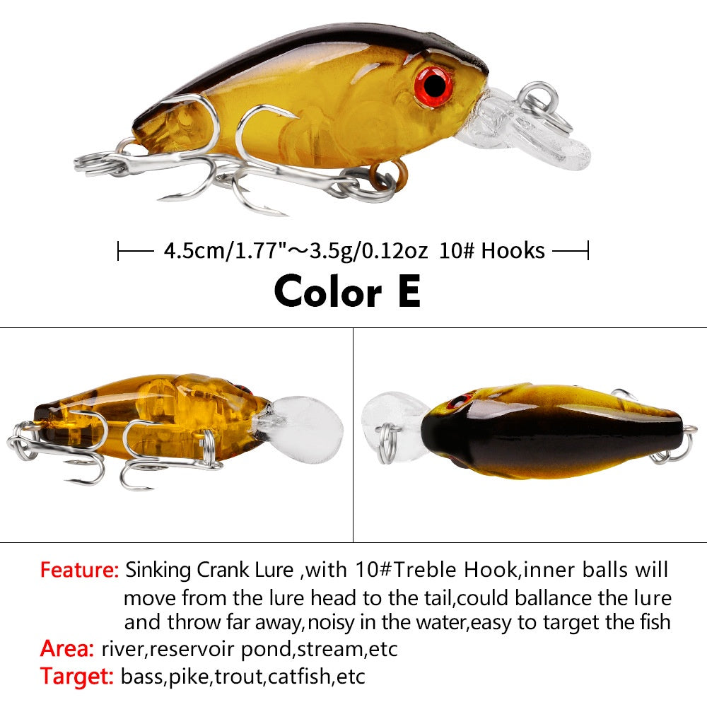 PROBEROS umpan Pancing Minnow CrankBait 4g/4.5cm lure casting UL MN132