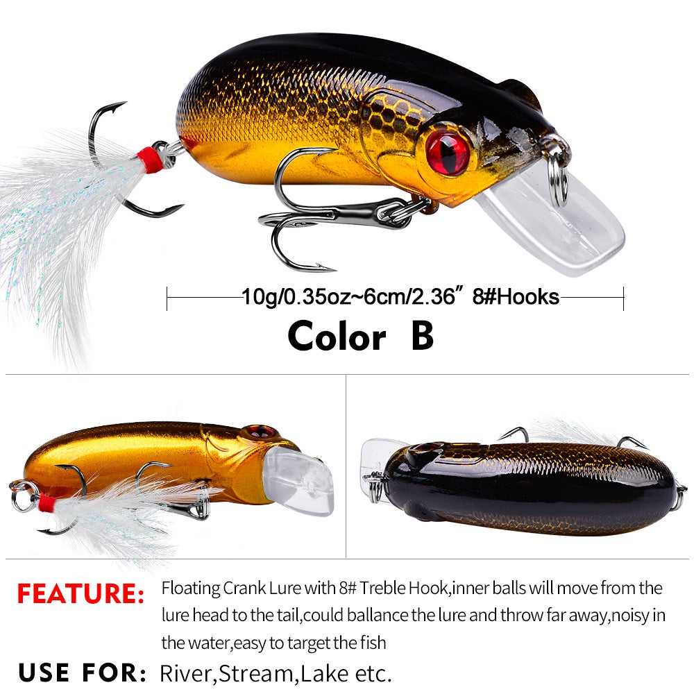 PROBEROS Minnow crank lure floating 10g/6cm umpan pancing casting MN071