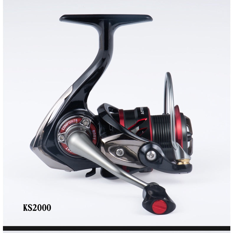 Asli Lurekiller FLAME KS2000 – KS4000 Reel Pancing Bahan Karbon Power Handle free 1pcs Spool RP006