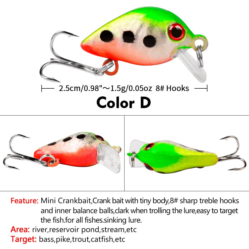 PROBEROS Umpan pancing Ultralight lure minnow mini 2.6cm/1.6g umpan casting UL MN135