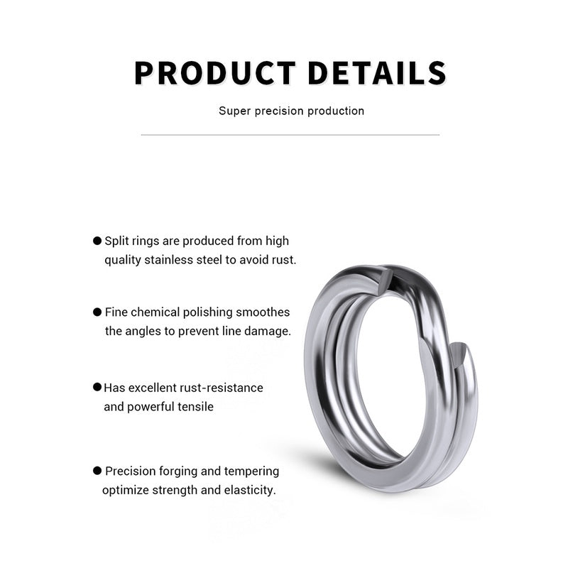 PROBEROS SPLIT RING STAINLESS 100PCS/PACK DAC001 DOUBLE LAYER Ring Umpan Pancing SR116