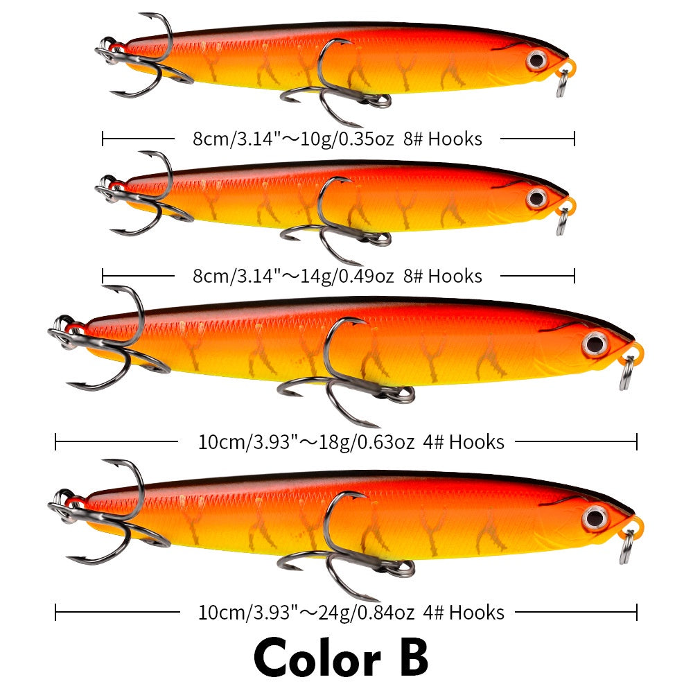 PROBEROS Umpan Casting Minnow sinking 10g/14g/18g/24g lure pensil swimbait MN126