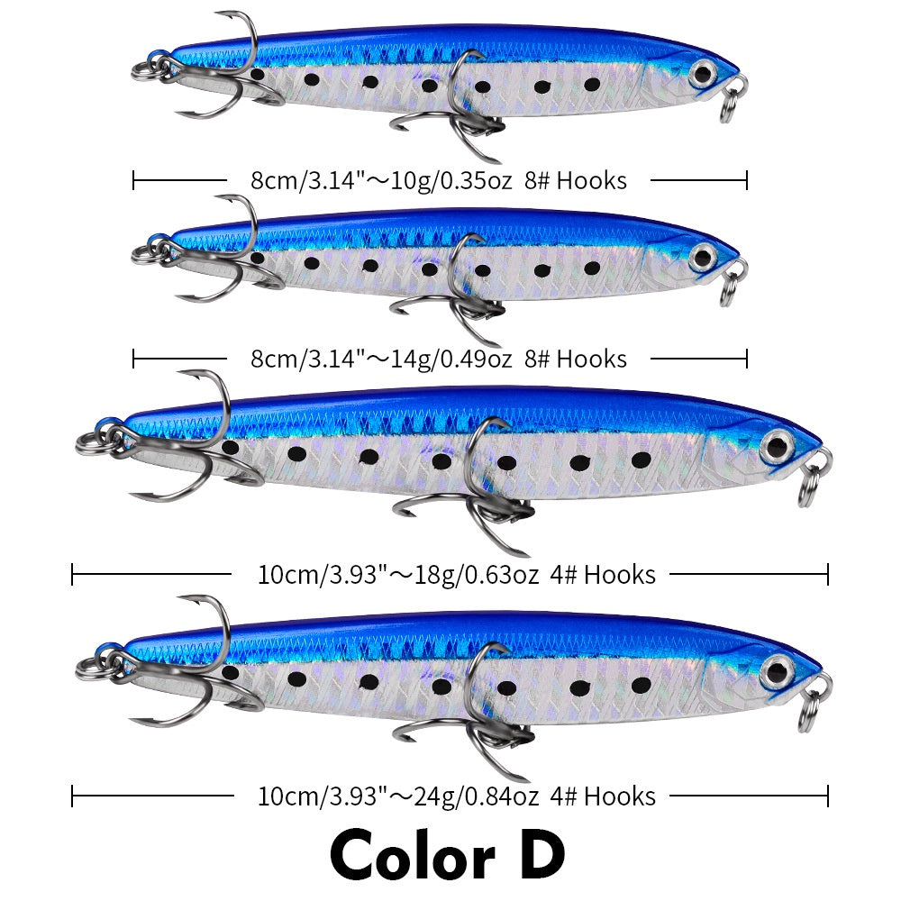 PROBEROS Umpan Casting Minnow sinking 10g/14g/18g/24g lure pensil swimbait MN126