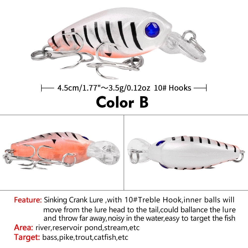PROBEROS umpan Pancing Minnow CrankBait 4g/4.5cm lure casting UL MN132