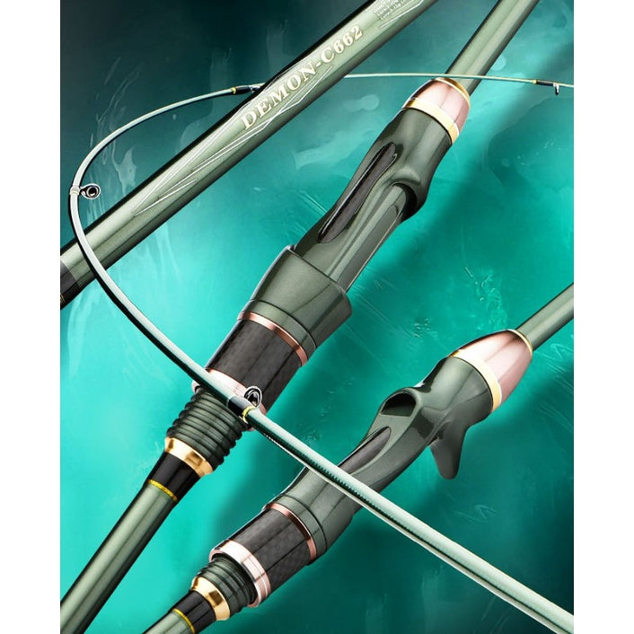 Joran Pancing Lemoren DEMON 1.8m 1.98m 2.1m 2.28m Joran Spinning & Casting Gratis 2 Top Joran JP011