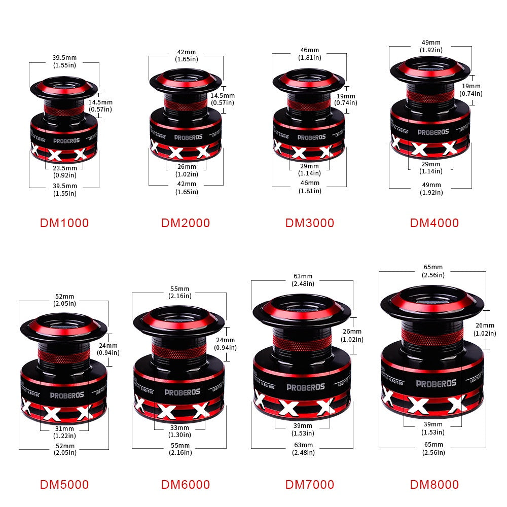 PROBEROS Reel Pancing Spinning DM Series 1000 / 2000 Max Drag 23KG RP022