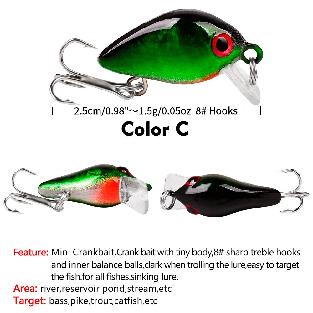 PROBEROS Umpan pancing Ultralight lure minnow mini 2.6cm/1.6g umpan casting UL MN135