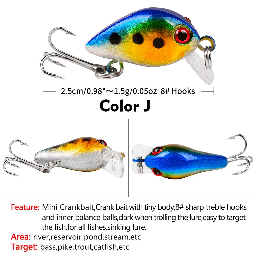 PROBEROS Umpan pancing Ultralight lure minnow mini 2.6cm/1.6g umpan casting UL MN135