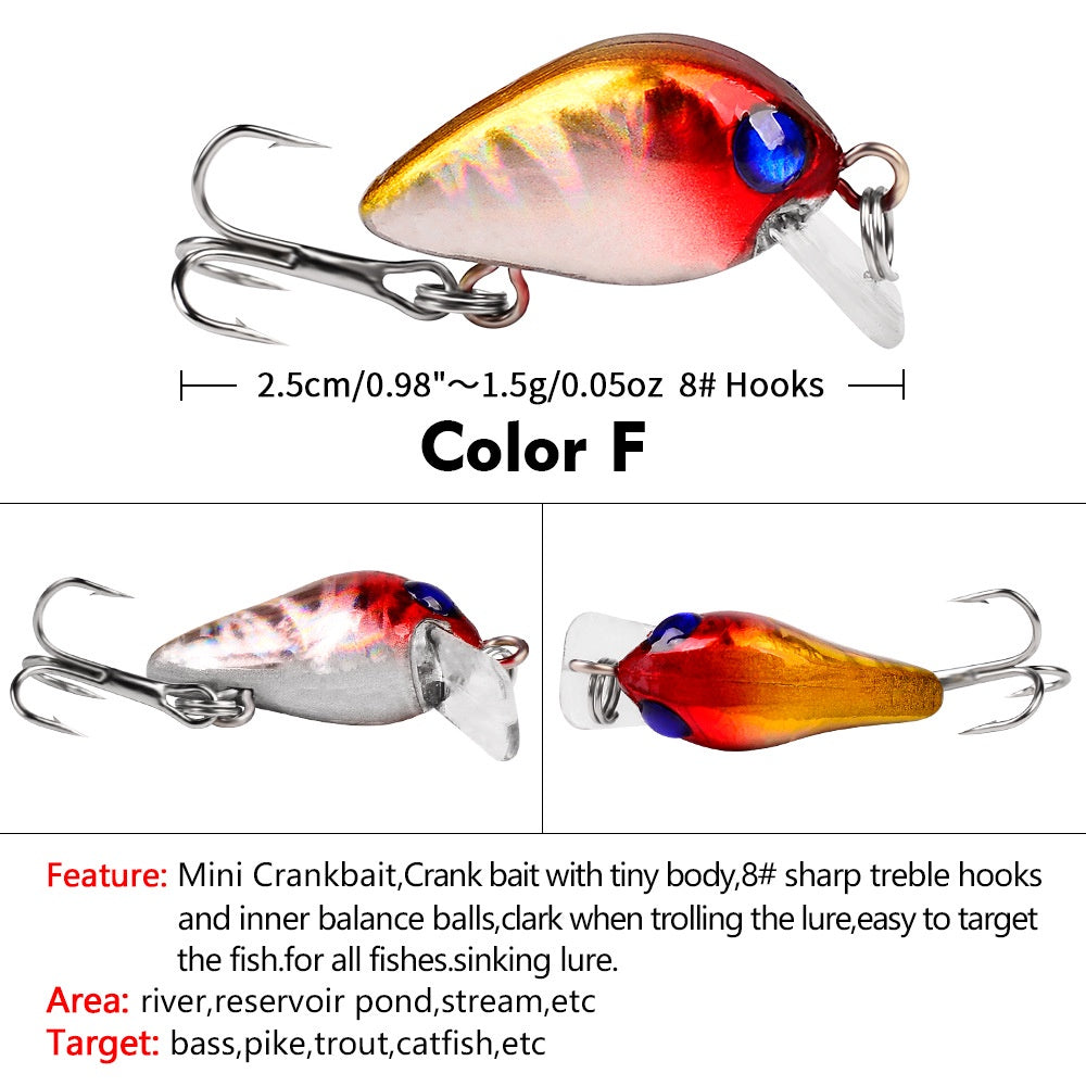 PROBEROS Umpan pancing Ultralight lure minnow mini 2.6cm/1.6g umpan casting UL MN135