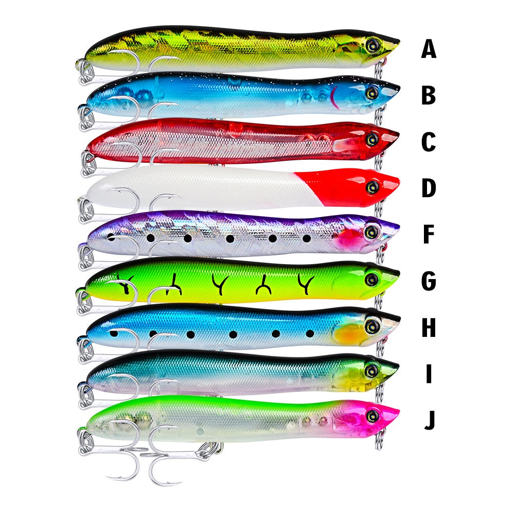 PROBEROS Umpan Pancing Lure Popper 6g/8.3cm Hook BKB 8# umpan top water LP136