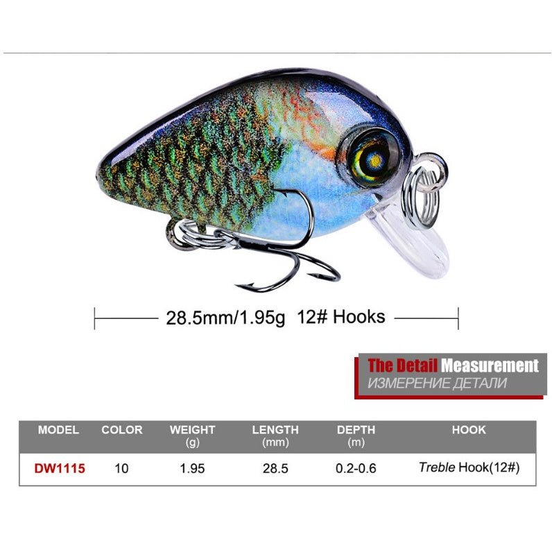 Proberos Lure minnow mini 1.95g / 2.8cm Umpan Ultralight Casting MN122