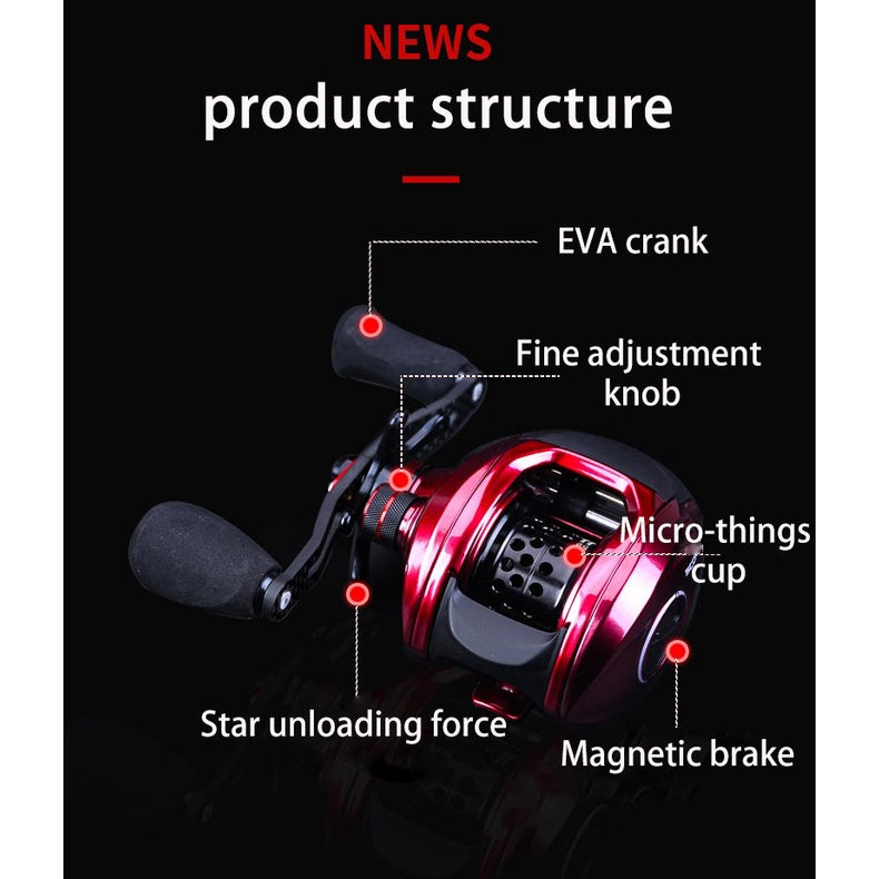 Reel Pancing Baitcasting Lurekiller SCORPION 150 H/L reel BC aluminium Spul 11+1BB 158G RP012
