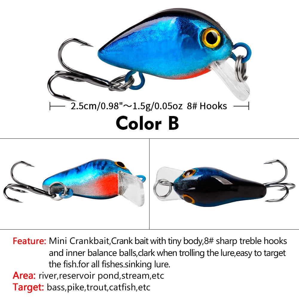 PROBEROS Umpan pancing Ultralight lure minnow mini 2.6cm/1.6g umpan casting UL MN135