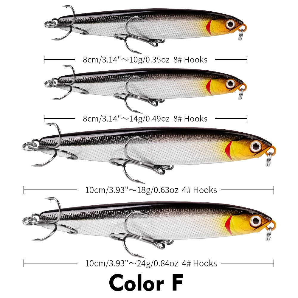 PROBEROS Umpan Casting Minnow sinking 10g/14g/18g/24g lure pensil swimbait MN126