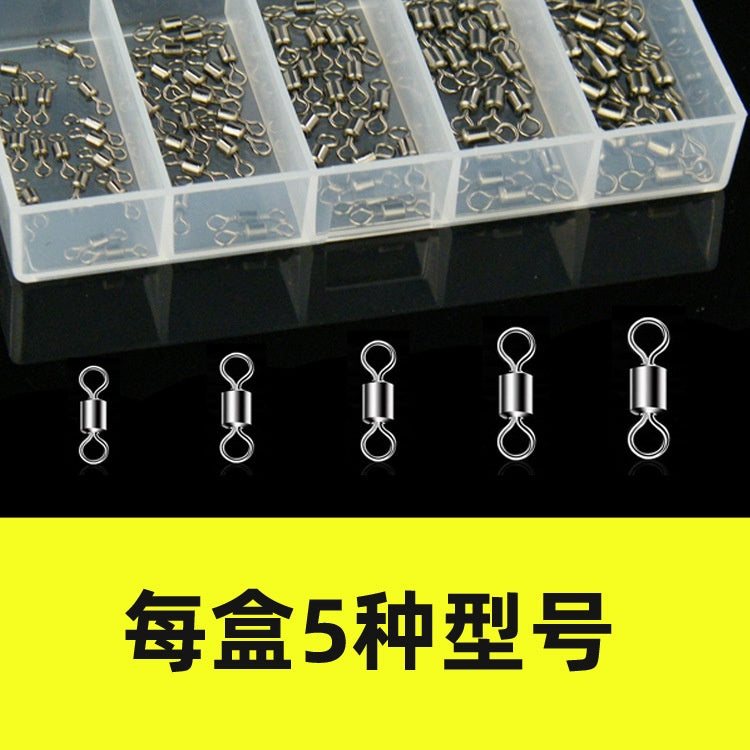 100pcs & 250pcs kili-kili pancing rolling swivel KUAT tahan karat No 9-10-11-12-13 Kemasan Kotak KUP151