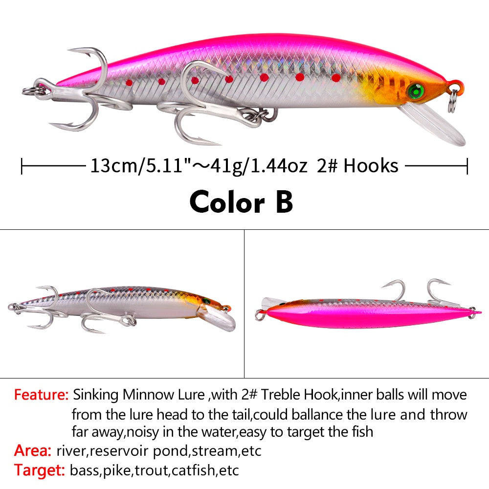 PROBEROS Lure Minnow sinking 41g/13cm Umpan pancing Casting / trolling MN142