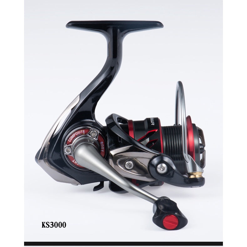 Asli Lurekiller FLAME KS2000 – KS4000 Reel Pancing Bahan Karbon Power Handle free 1pcs Spool RP006