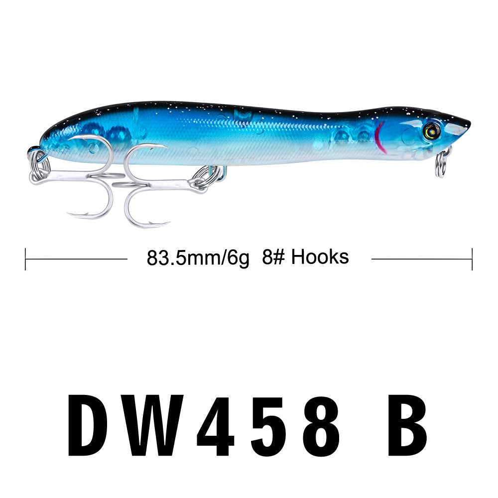 PROBEROS Umpan Pancing Lure Popper 6g/8.3cm Hook BKB 8# umpan top water LP136