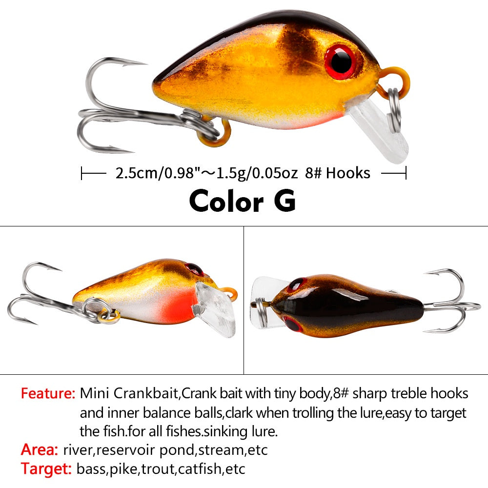 PROBEROS Umpan pancing Ultralight lure minnow mini 2.6cm/1.6g umpan casting UL MN135