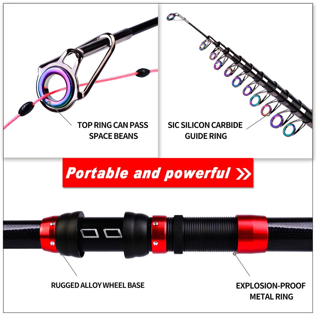 TERBARU !!! PROBEROS joran pancing 1.8M/2.1M/2.4M/2.7M/3M/3.6M Joran Pancing Telescopic / joran antena Carbon Fiber JP036