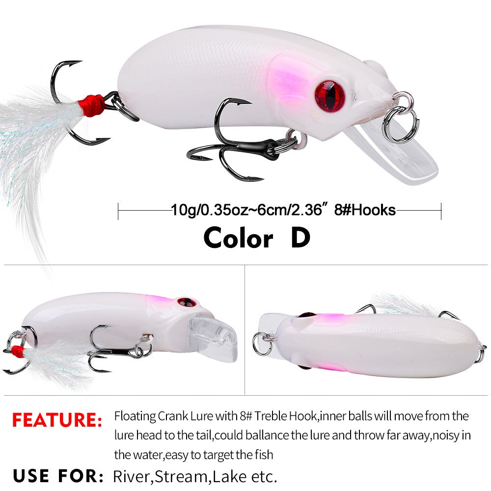 PROBEROS Minnow crank lure floating 10g/6cm umpan pancing casting MN071