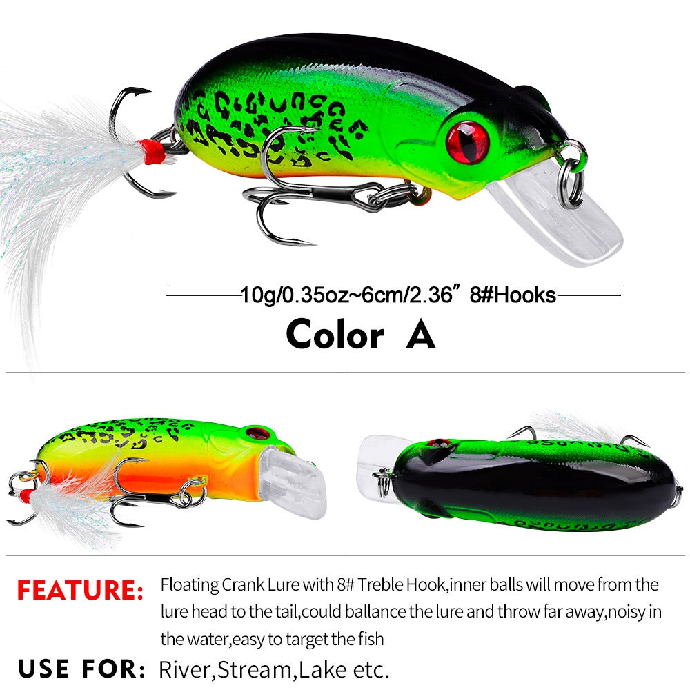 PROBEROS Minnow crank lure floating 10g/6cm umpan pancing casting MN071